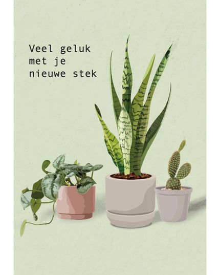 Wenskaart veel geluk met je nieuwe stek (F10037)