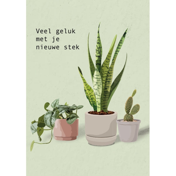 Wenskaart veel geluk met je nieuwe stek (F10037)