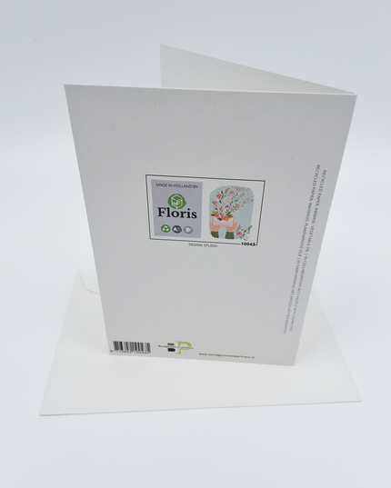 Wenskaart envelop met bloemen (F10043)