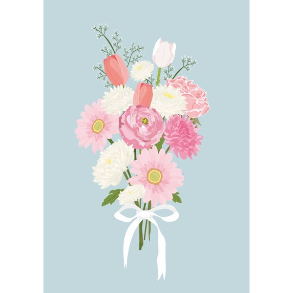 Wenskaart bosje bloemen (F10044)