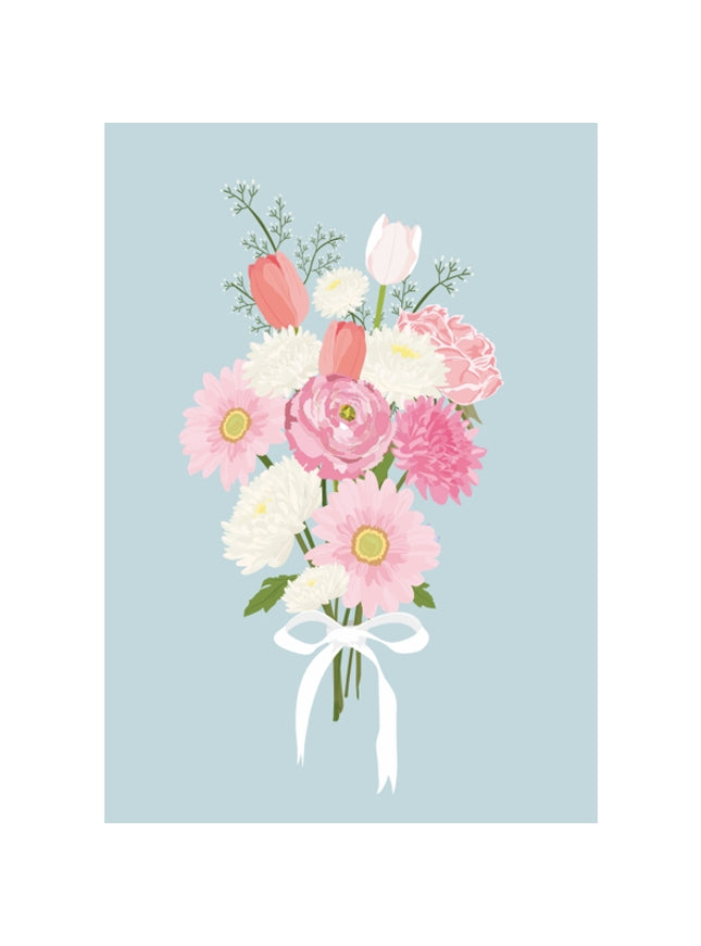Wenskaart bosje bloemen (F10044)