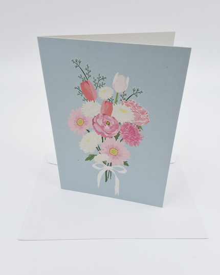 Wenskaart bosje bloemen (F10044)