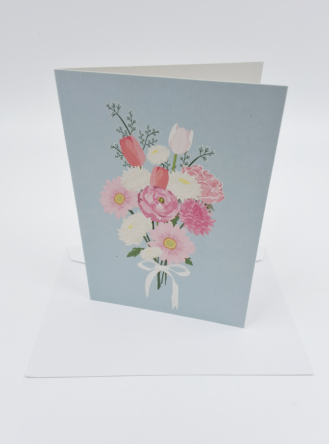 Wenskaart bosje bloemen (F10044)