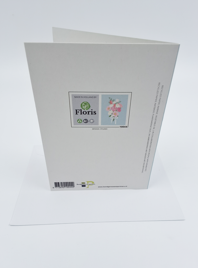 Wenskaart bosje bloemen (F10044)