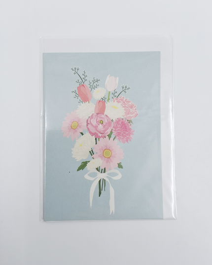 Wenskaart bosje bloemen (F10044)