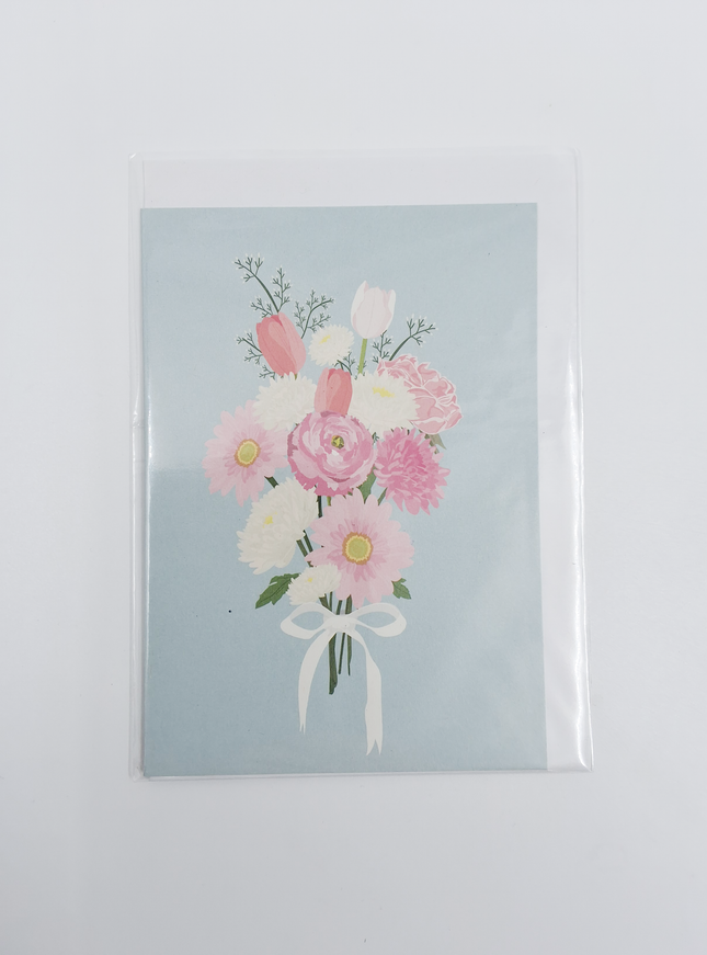 Wenskaart bosje bloemen (F10044)