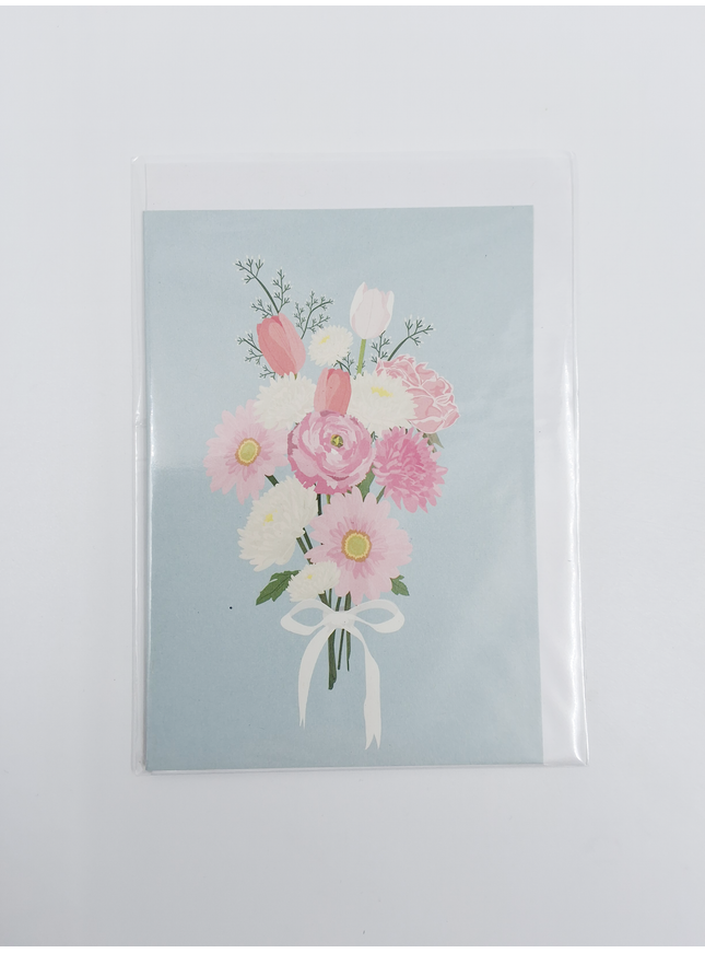Wenskaart bosje bloemen (F10044)