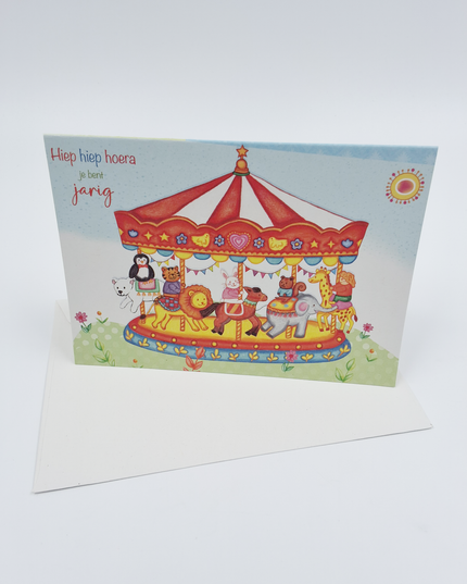 Carousel greeting card (F10046)