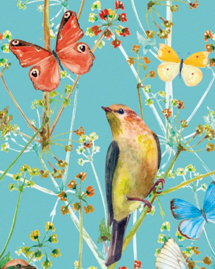 Greeting card birds and butterflies (F10049)