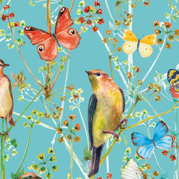 wenskaart vogels en vlinders (F10049)