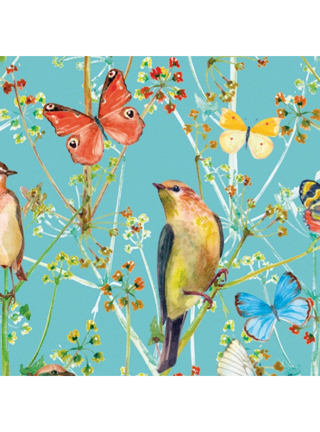 wenskaart vogels en vlinders (F10049)