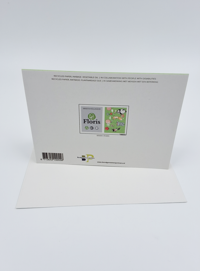 Wenskaart dieren met ballon (F10055)