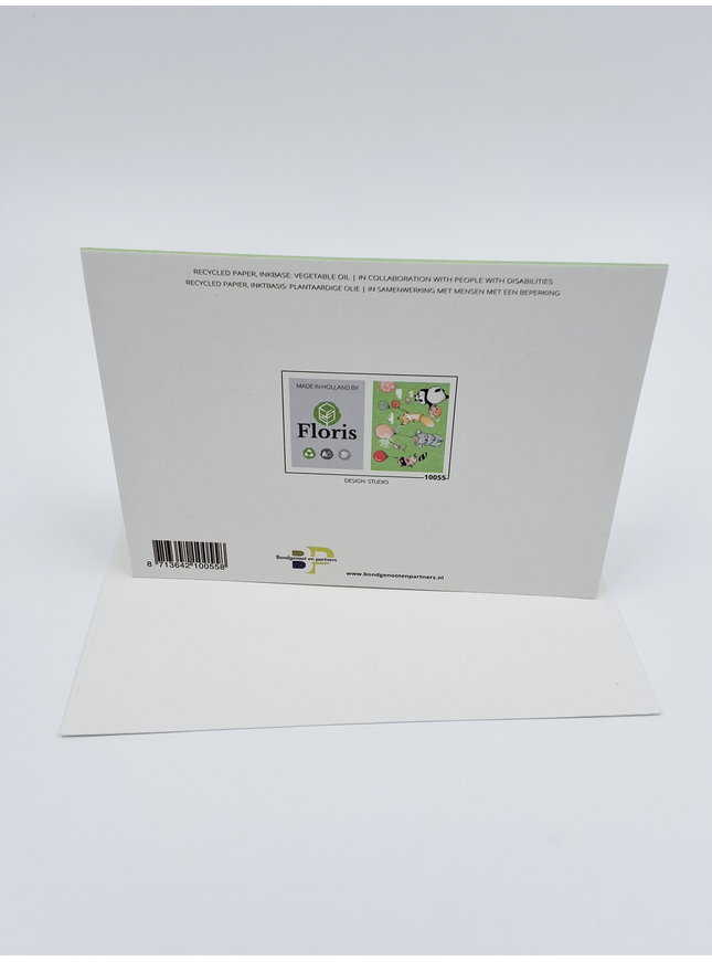Wenskaart dieren met ballon (F10055)