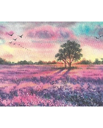 Greeting card purple heather (F10056)