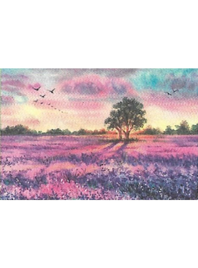 Carte de vœux en bruyère violette