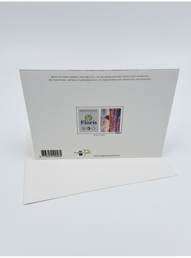 Carte de vœux en bruyère violette
