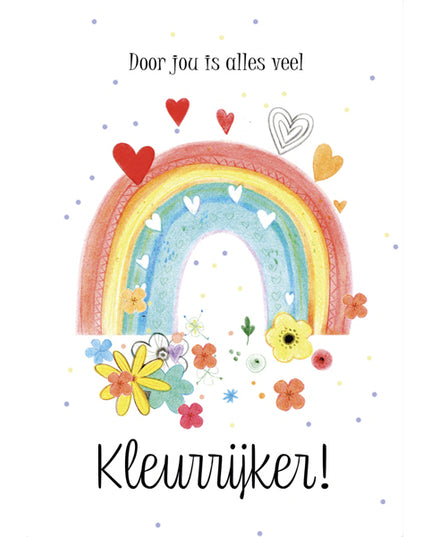 Greeting card rainbow, more colorful (F10063)