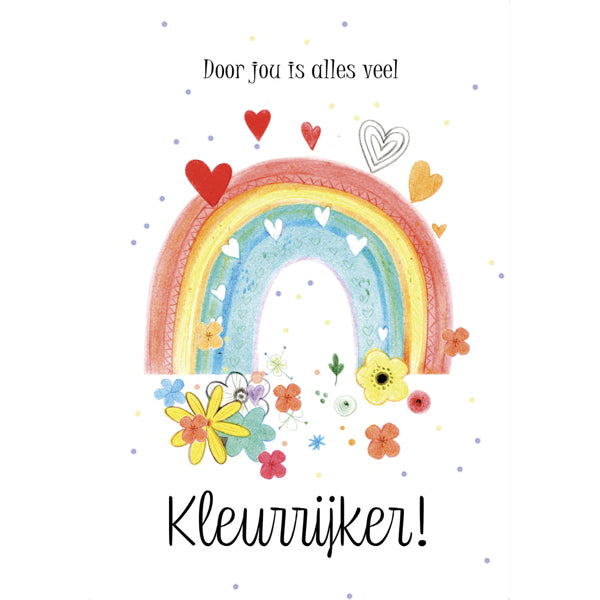 Wenskaart regenboog, kleurrijker (F10063)