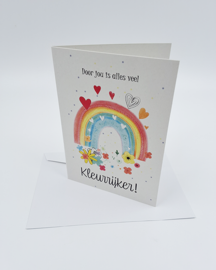 Greeting card rainbow, more colorful (F10063)