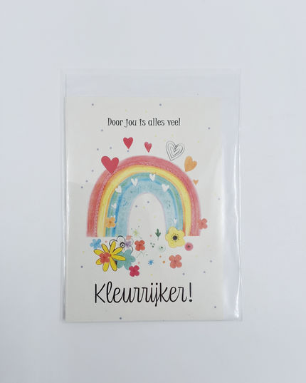 Greeting card rainbow, more colorful (F10063)