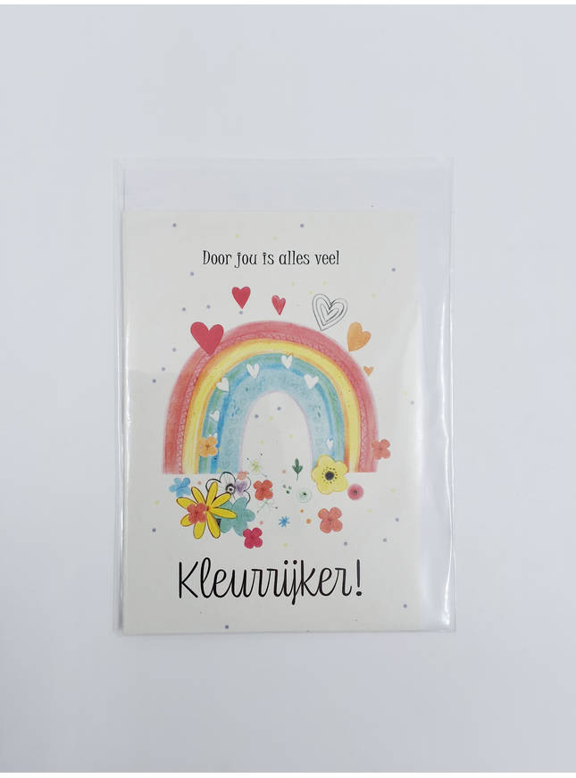 Carte de vœux arc-en-ciel, plus colorée