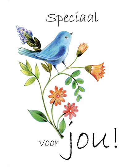 Wenskaart vogel, speciaal voor jou (F10064)