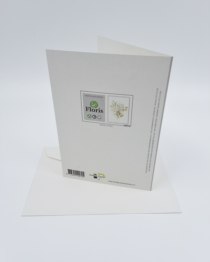 Greeting card white flowers (F10072)