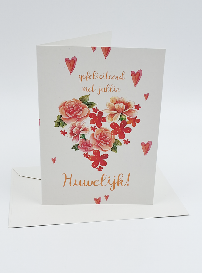 Wenskaart gefeliciteerd met jullie huwelijk (F10073)