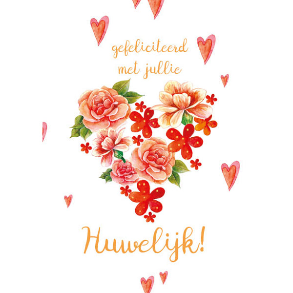 Wenskaart gefeliciteerd met jullie huwelijk (F10073)