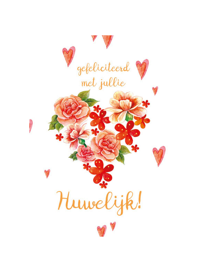Wenskaart gefeliciteerd met jullie huwelijk (F10073)
