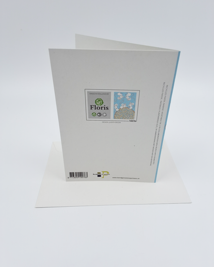 Greeting card blue sprinkles and rusks (F10076)