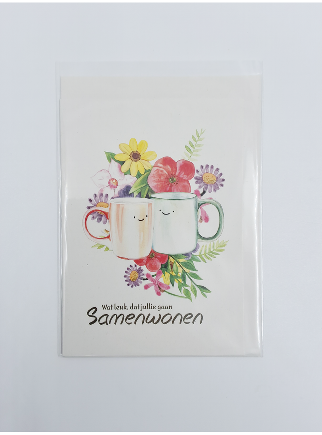 Wenskaart mokken samenwonen (F10078)