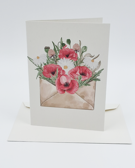 Greeting Card Envelope with Flowers (F10079)
