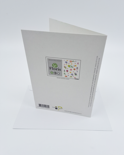 Wenskaart bloemen met vlinders (F10080)