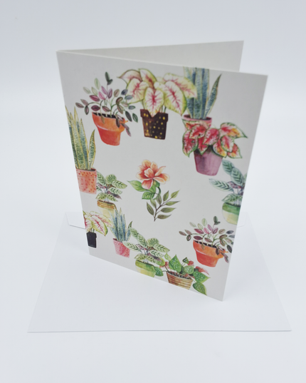 Greeting card ring of plants (F10081)