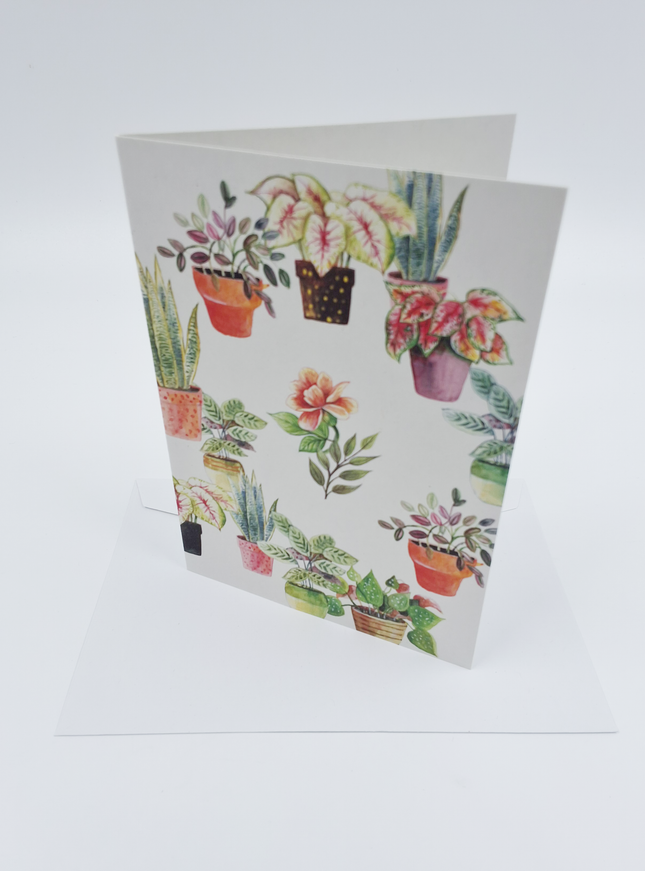 Wenskaart ring van planten (F10081)
