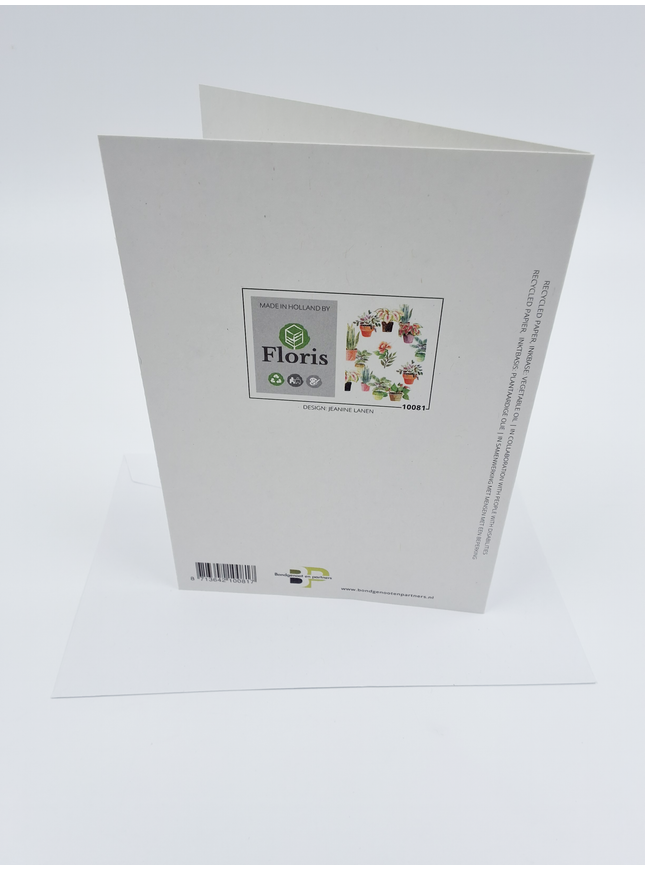 Carte de vœux avec anneau de plantes