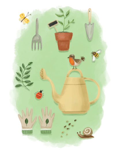 Greeting card garden tools (F10084)