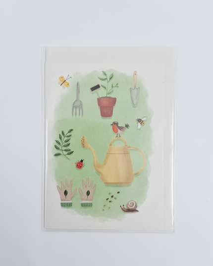 Greeting card garden tools (F10084)
