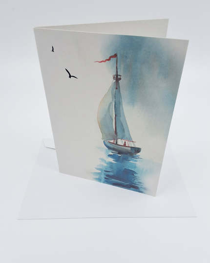 Greeting card sailboat (F10086)