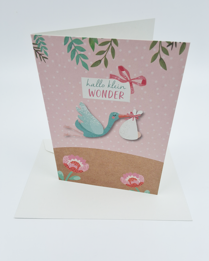 Greeting card hello little wonder girl (F10092)