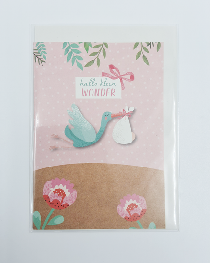 Greeting card hello little wonder girl (F10092)