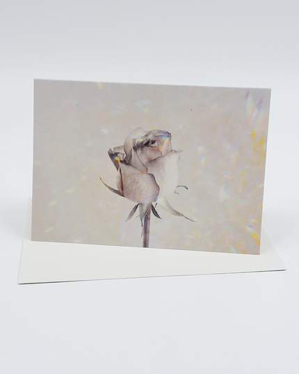 Greeting card rose holographic (F10094)