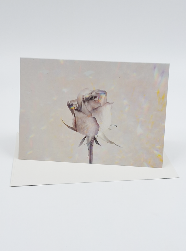 Wenskaart roos holographic (F10094)
