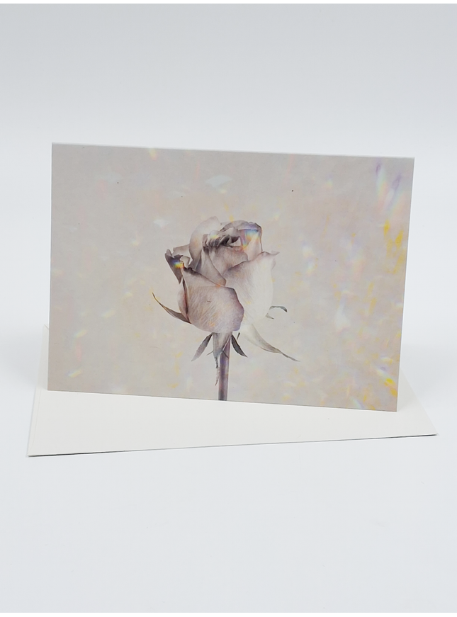 Carte de vœux rose holographique