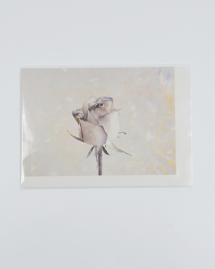Greeting card rose holographic (F10094)