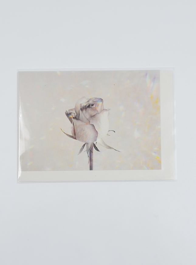 Wenskaart roos holographic (F10094)