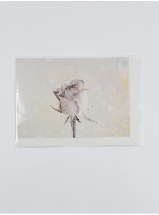 Carte de vœux rose holographique