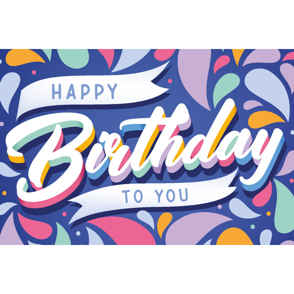 Wenskaart happy birthday (F10097)