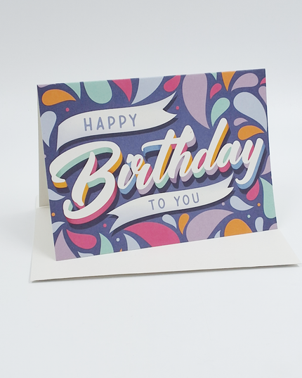 Greeting card happy birthday (F10097)